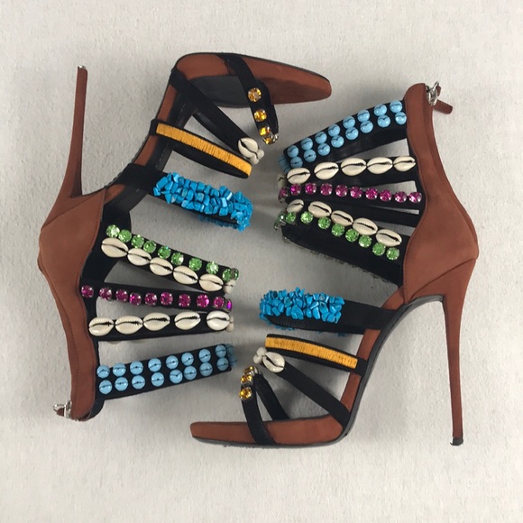 Giuseppe Zanotti Strappy Embellished Sandal Pump